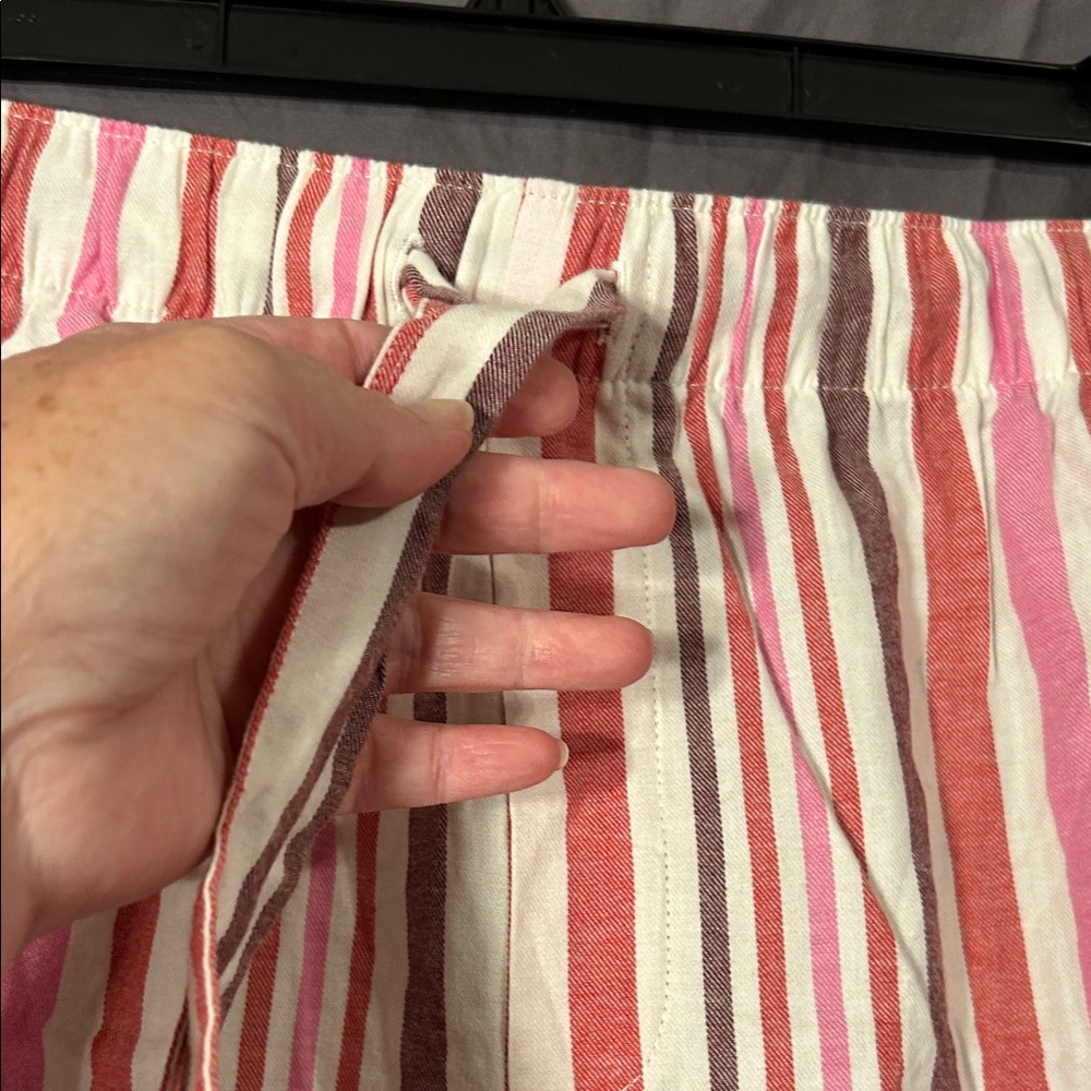 Auden Women's Flannel Striped Pajama Shorts XL - Picture 4 of 5